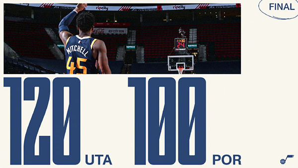 12月24日 NBA常规赛 爵士vs开拓者 全场录像