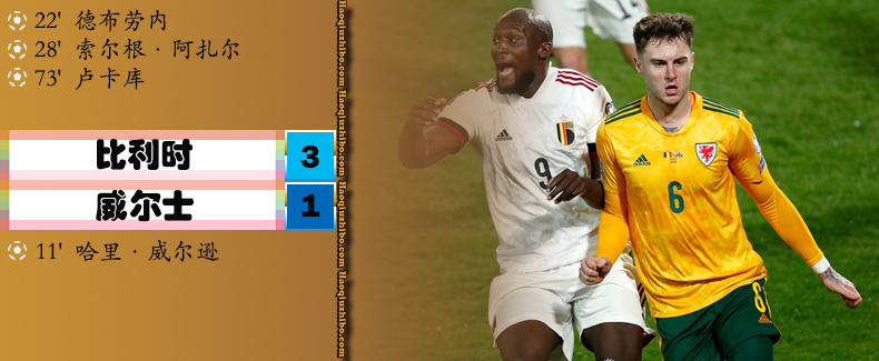 比利时3-1威尔士