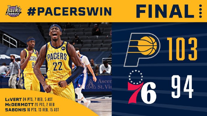 05月12日 NBA常规赛 76人vs步行者 全场录像