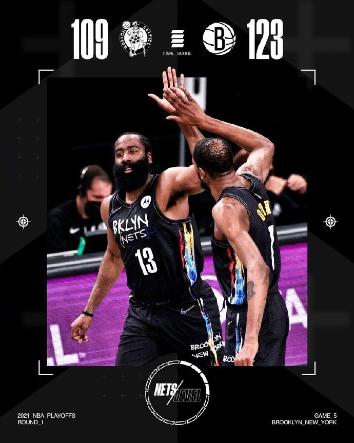 06月02日 NBA季后赛首轮G5 凯尔特人vs篮网 全场录像