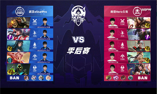 2021年KPL春季季后赛胜者组第1轮 eStar vs Hero 全场录像
