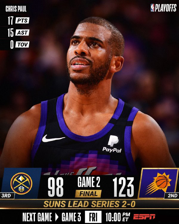 06月10日 NBA西部半决赛G2 掘金vs太阳 全场录像