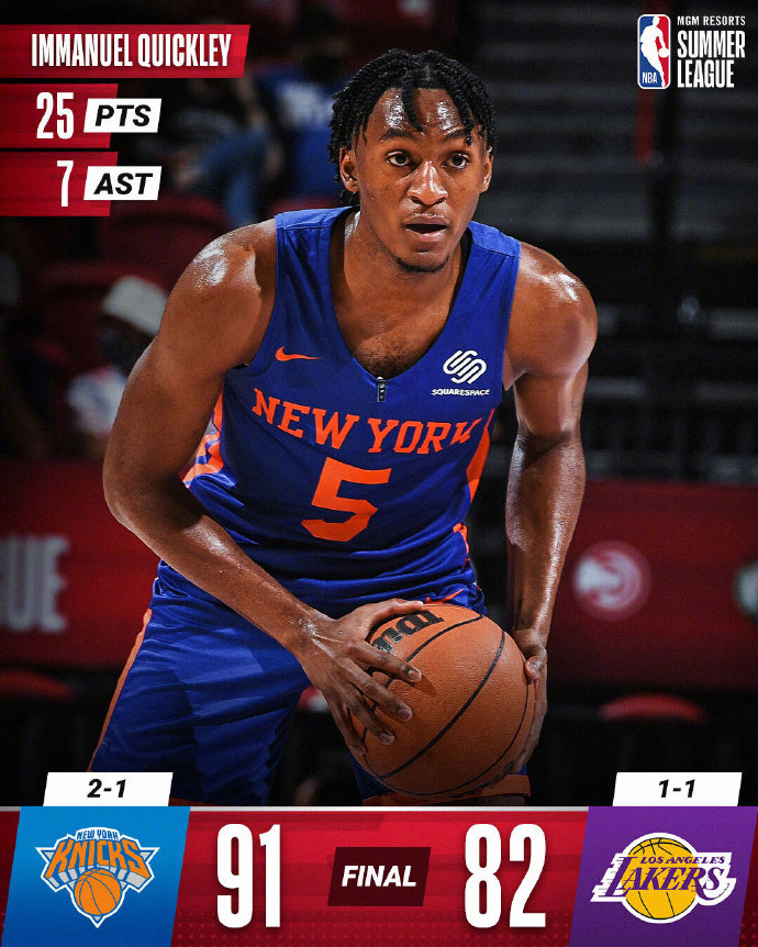 08月12日 NBA夏季联赛 尼克斯vs湖人 全场录像