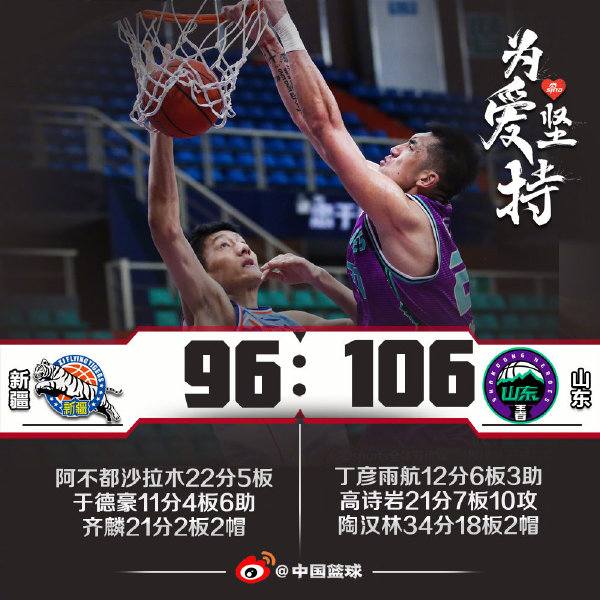 10月30日 CBA常规赛 新疆vs山东 全场录像