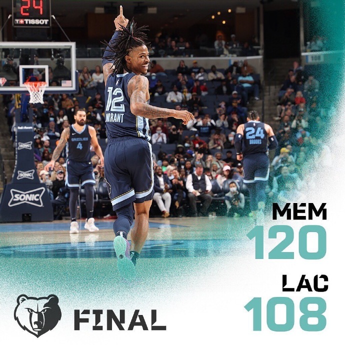 11月19日 NBA常规赛 快船vs灰熊 全场录像