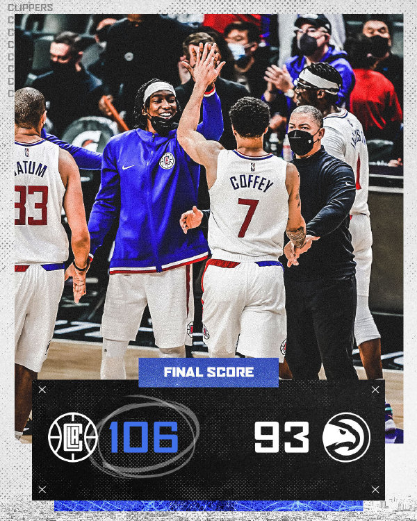 01月10日 NBA常规赛 老鹰vs快船 全场录像
