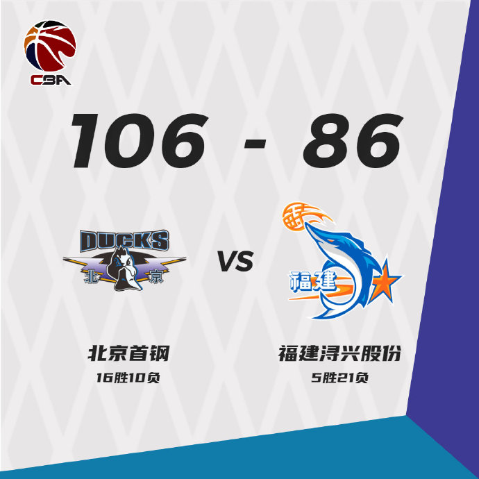 01月23日 CBA常规赛 北京vs福建 全场录像