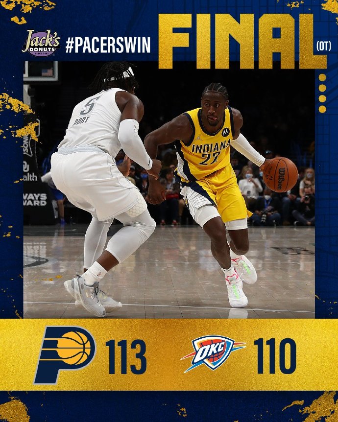 01月29日 NBA常规赛 步行者vs雷霆 全场录像