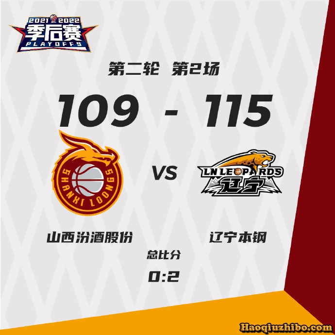 04月09日 CBA季后赛1/4决赛G2 山西vs辽宁 全场录像