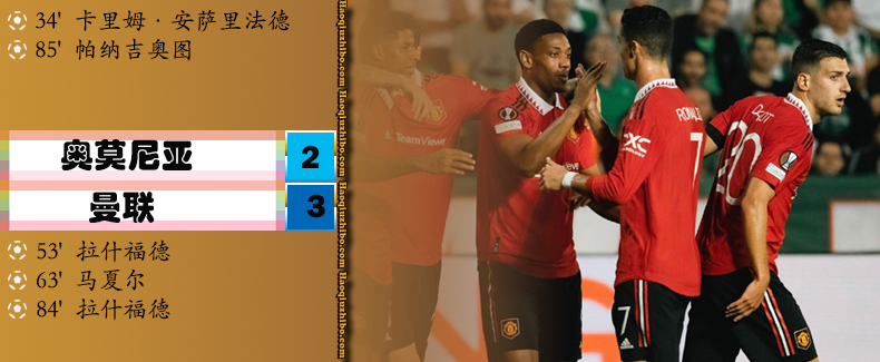 10月07日 欧联杯第3轮 奥莫尼亚vs曼联 全场录像
