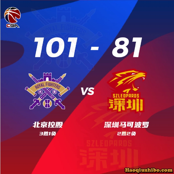 10月17日 CBA常规赛 北控vs深圳 全场录像