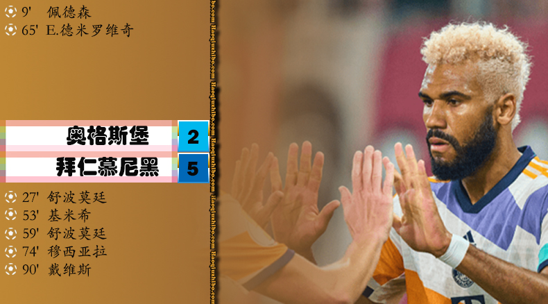 10月20日 德国杯第2轮 奥格斯堡vs拜仁 全场录像