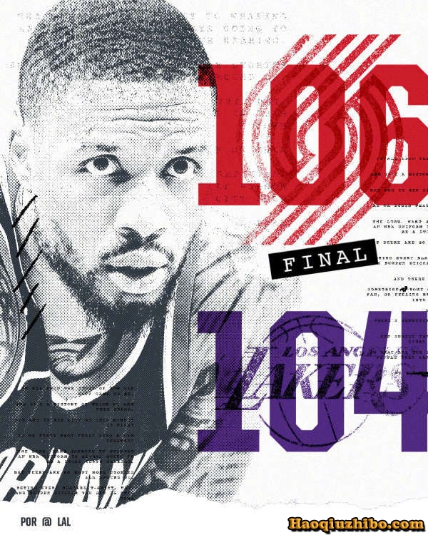 10月24日 NBA常规赛 开拓者vs湖人 全场录像