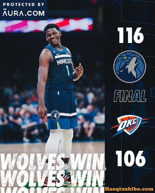 10月24日 NBA常规赛 森林狼vs雷霆 全场录像
