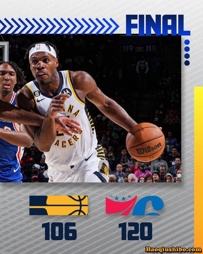 10月25日 NBA常规赛 步行者vs76人 全场录像