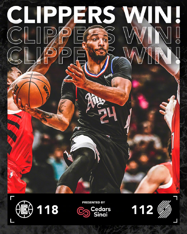 11月30日 NBA常规赛 快船vs开拓者 全场录像