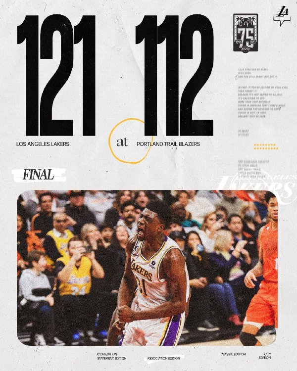 01月23日 NBA常规赛 湖人vs开拓者 全场录像