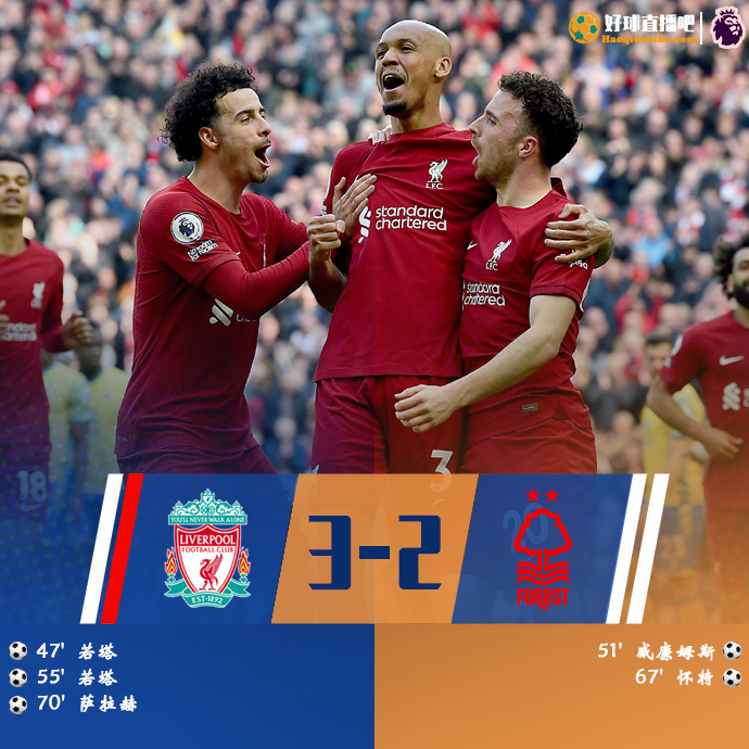 04月22日 英超第32轮 利物浦vs诺丁汉森林 全场录像