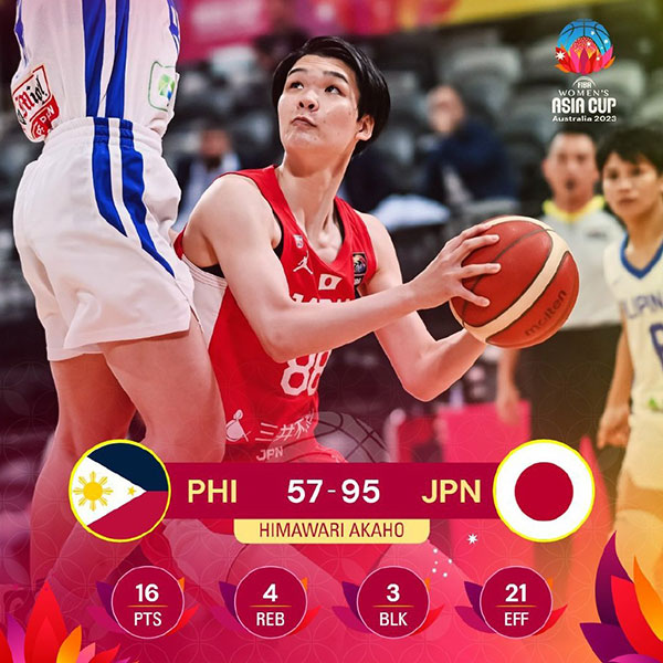 06月27日 女篮亚洲杯 菲律宾女篮vs日本女篮 全场录像