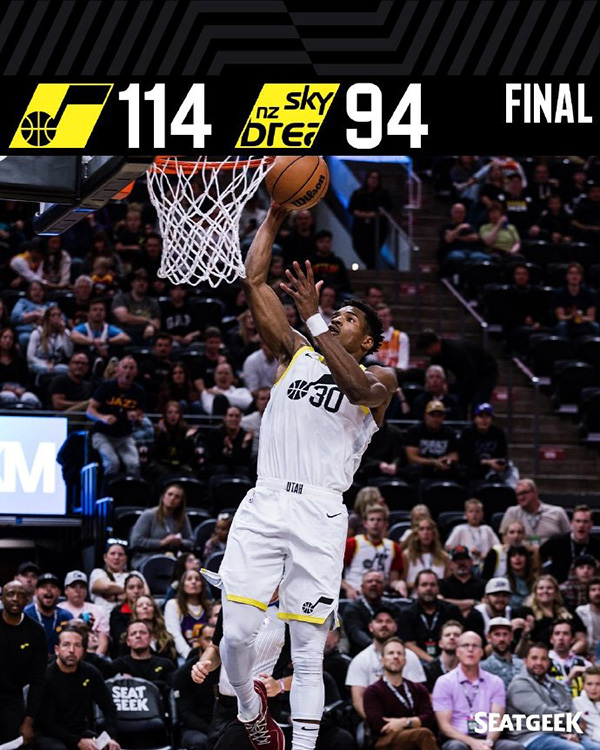 10月17日 NBA季前赛 新西兰破坏者vs爵士 全场录像