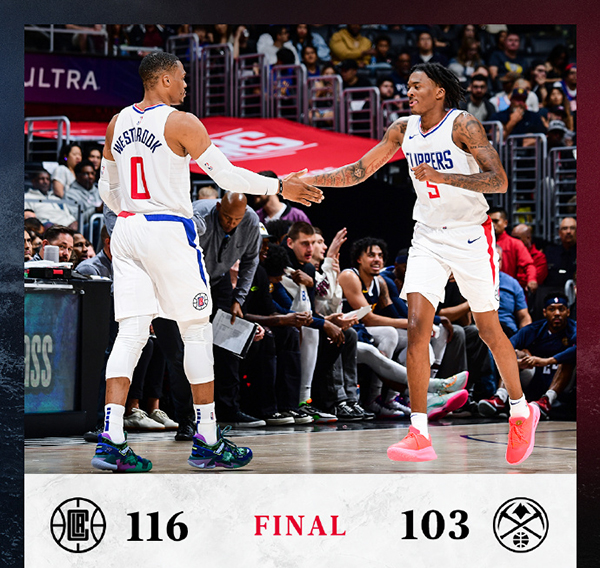 10月18日 NBA季前赛 掘金vs快船 全场录像