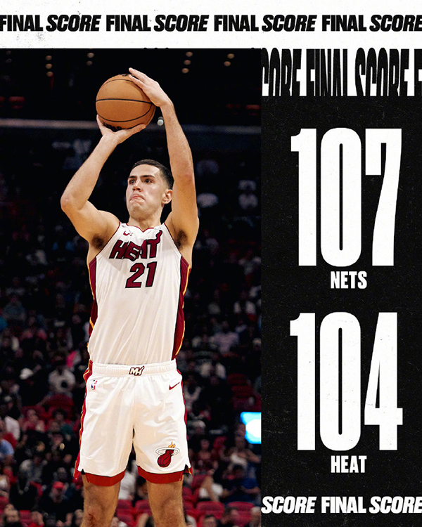 10月19日 NBA季前赛 篮网vs热火 全场录像