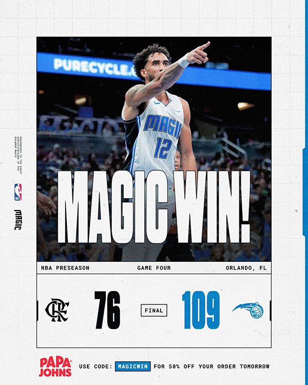 10月21日 NBA季前赛 弗拉门戈vs魔术 全场录像