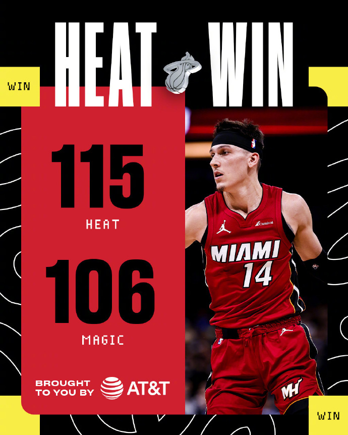 NBA录像回顾战况:热火115-106魔术 希罗28+8+7 班凯罗12中2