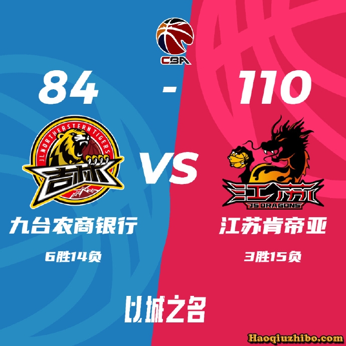12月22日 CBA常规赛 吉林vs江苏 全场录像