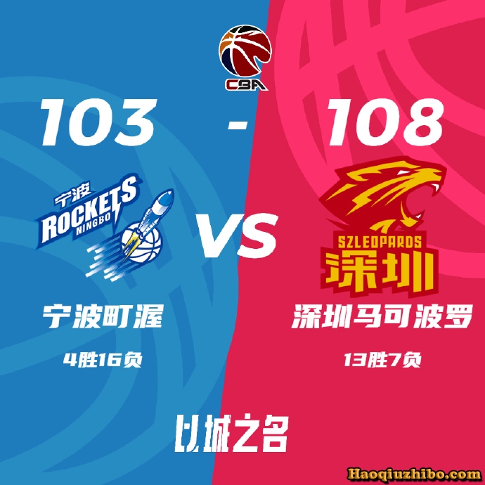 12月23日 CBA常规赛 宁波vs深圳 全场录像