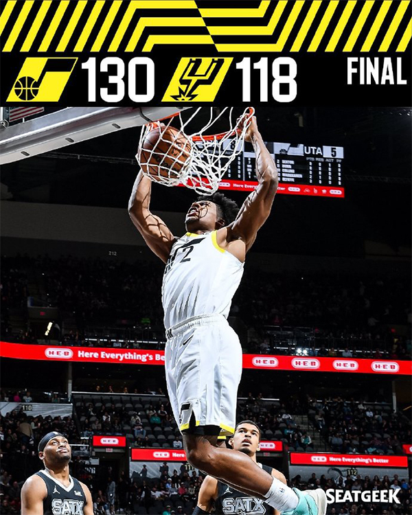 12月27日 NBA常规赛 爵士vs马刺 全场录像