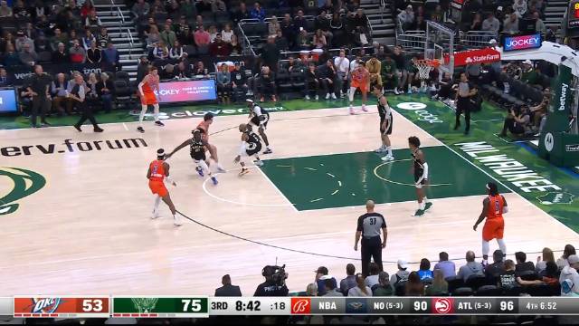 2022.11.6NBA全场录像回放 雷霆vs雄鹿