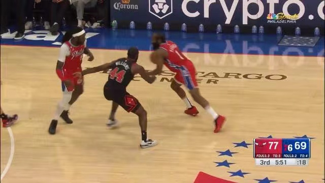 2023.1.7NBA录像回放高清 公牛vs76人
