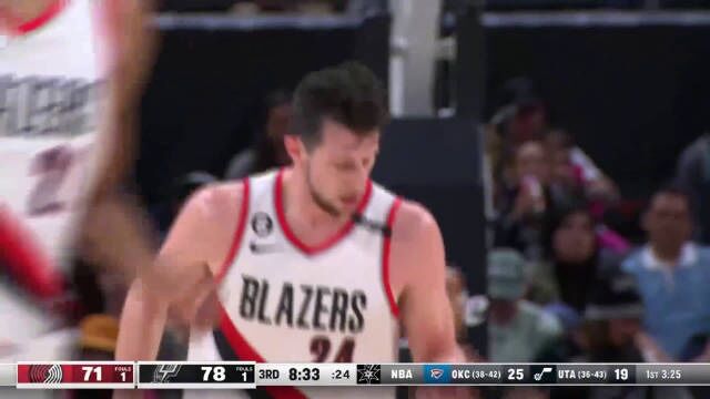 2023.4.7NBA全场录像回放 开拓者vs马刺